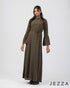 Mandarin-Collared Dress with Decorative Sleeve 48882